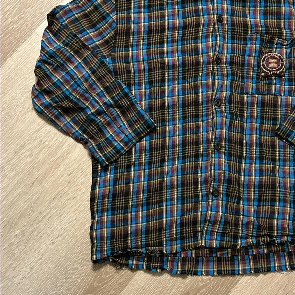 Savage X Fenty Tartan PJ Raw Hem Sleep Shirt